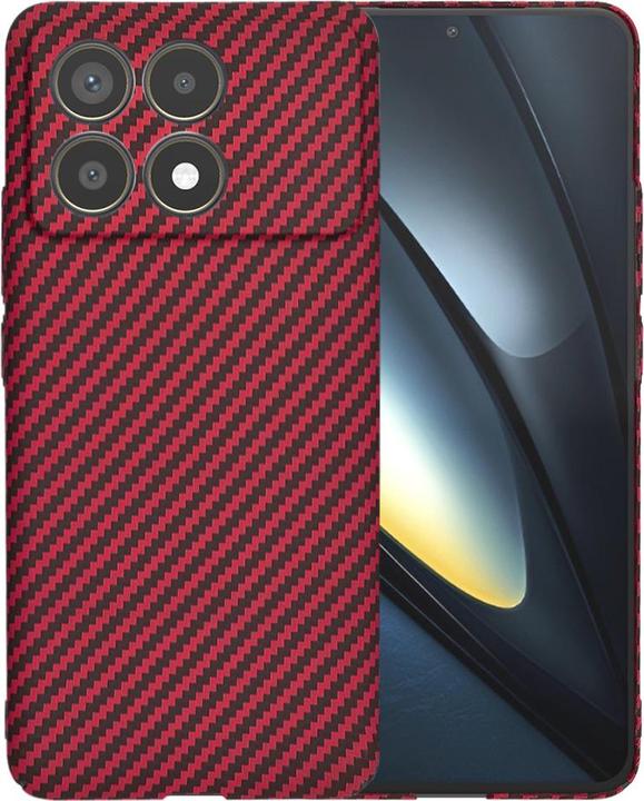 Produktbild Techsuit - Carbonite FiberShell - Xiaomi Poco F6 Pro - Red (Xiaomi Poco F6 Pro)