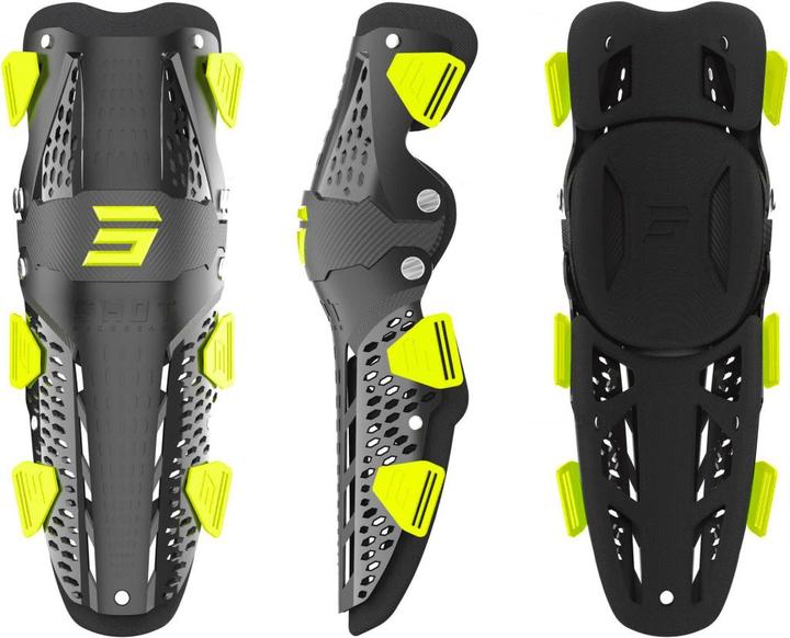 Shot AIRFLOW Knieprotekor schwarz-neongelb uni (One Size, Knieschoner)