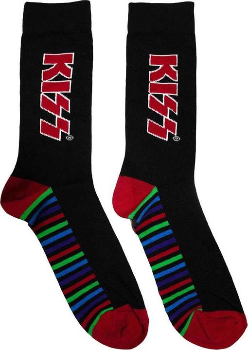 Immagine prodotto KISS Calzini a strisce con logo unisex per adulti (39.5 - 45.5)