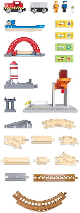 Produktbild Hape Sea + Rail Cargo Transportation Set