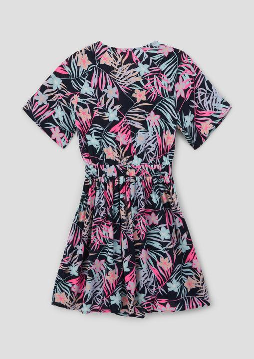 Produktbild S.Oliver Kleid Viskose-Kleid mit Knoten-Detail und Raffung (146)
