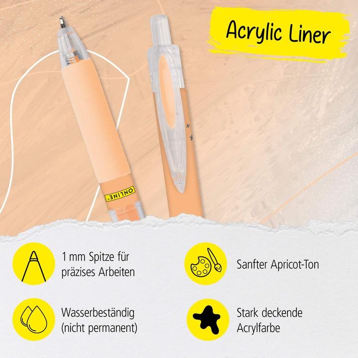 Image du produit Online Acryl Liner 18626/6 apricot (Abricot, 6x)