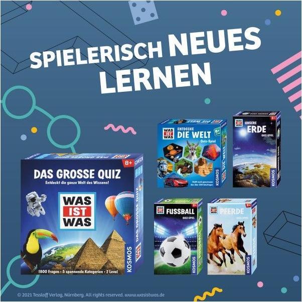 Produktbild Kosmos WAS IST WAS - Entdecke die Welt Quiz-Spiel (Deutsch, 1 - 4 Spieler)