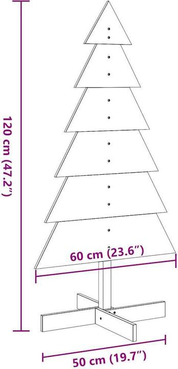 Produktbild vidaXL Weihnachtsbaum Holz (120 cm)