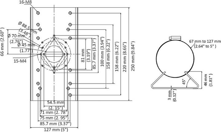 Image du produit Hikvision Support de mât (Kit de montage)