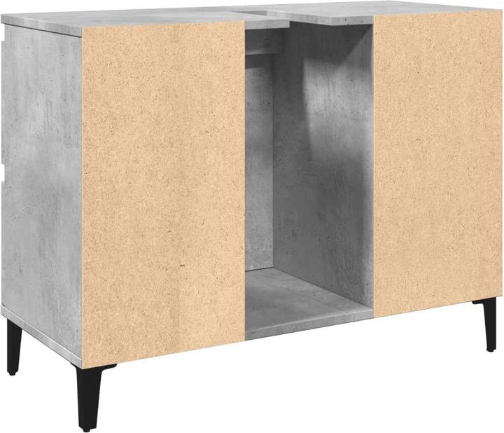 Produktbild VidaXL Waschbeckenunterschrank Unterschrank Badschrank Betongrau Holzwerkstoff (80 x 33 x 60 cm)