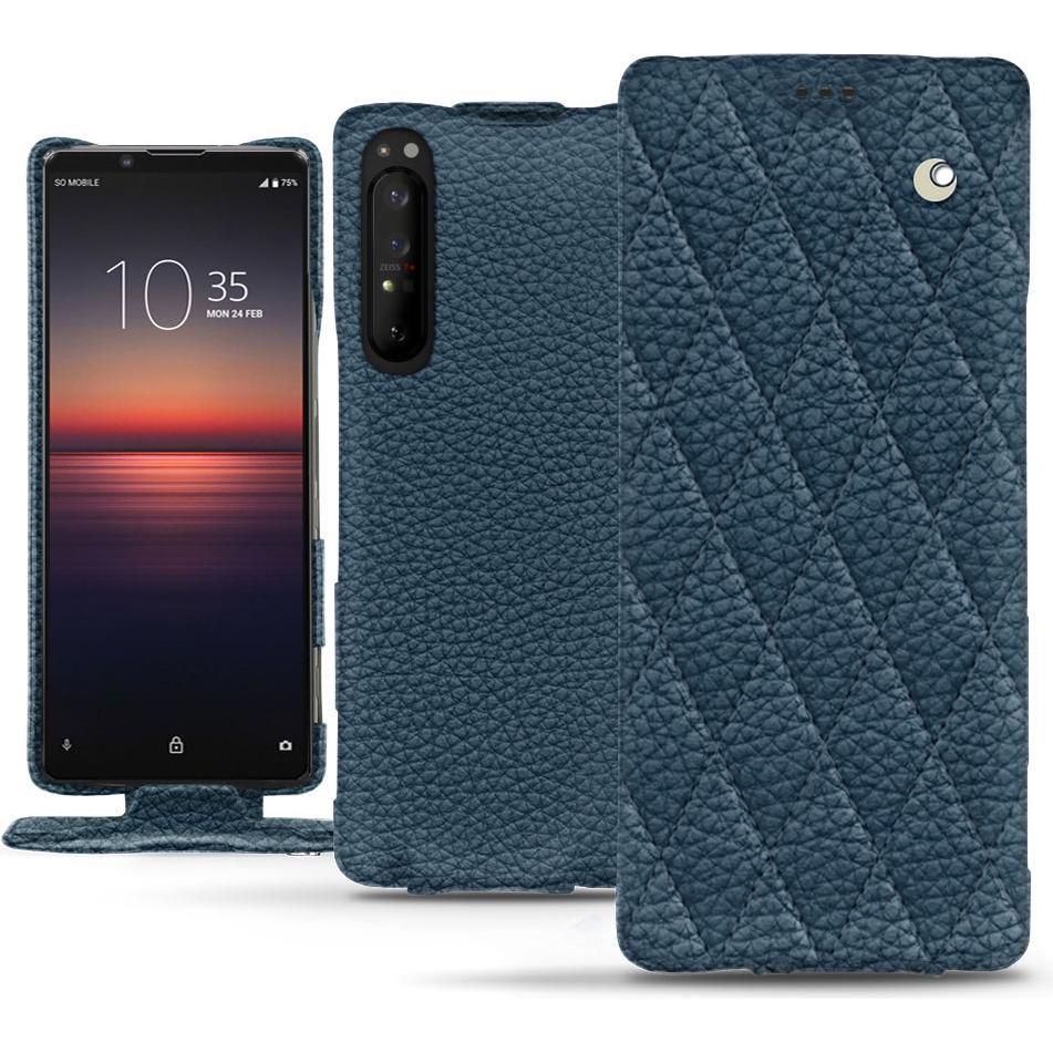 Thumbnail - Noreve Lederschutzhülle vertikal (Sony Xperia 1 II), Smartphone Hülle, Blau