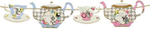 Actual product image TALKING TABLES Alice in Wonderland garland