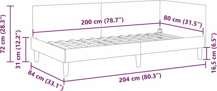 Actual product image vidaXL Eckbettgestell
