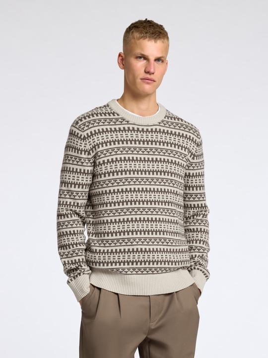 Produktbild Selected Gemusterter Pullover mit Rundhalsausschnitt (L)
