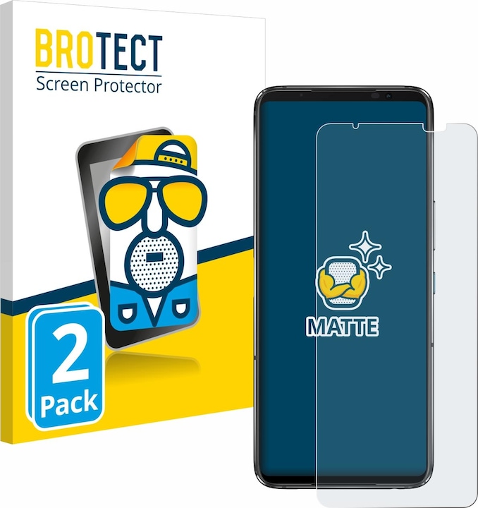 Actual product image BROTECT Anti-glare screen protector matt (2 Piece, Asus ROG Phone 7 Ultimate)
