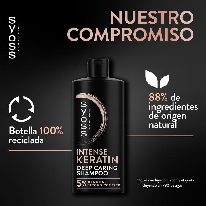 Produktbild Syoss KERATIN champú cabello encrespado y seco 440 ml (440 ml, Flüssiges Shampoo)