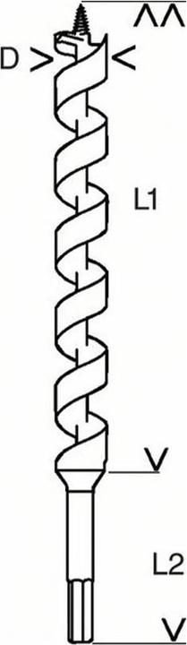 Actual product image Bosch Professional Zubehör PRO Wood Wood auger bit, 30 x 385 x 450 mm (11.1 mm)
