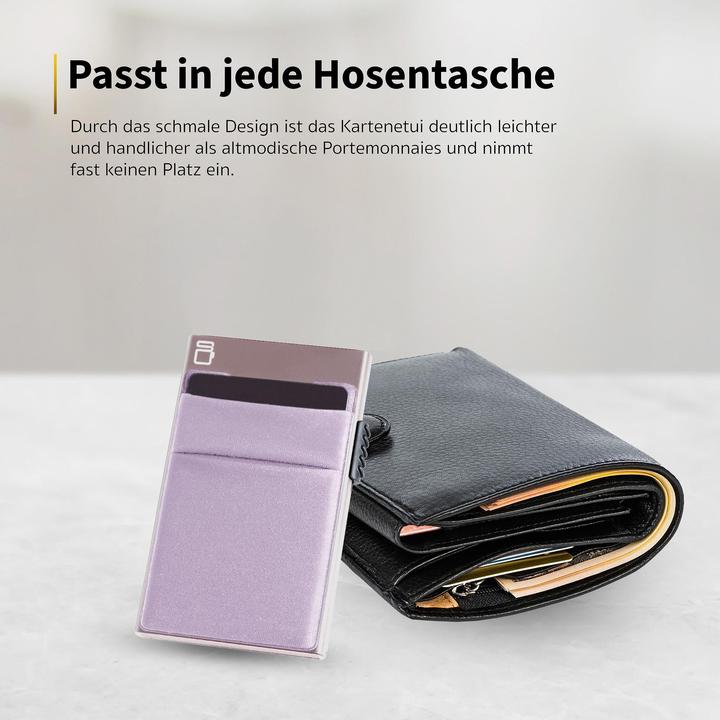 Produktbild Only-Bags.Store Kartenhalter mit Münzfach | Credit Card Holder Slim Wallet | Kartenhalter mit RFID-Geldbörse |