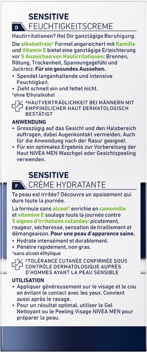 Immagine prodotto Nivea Men Crema Idratante Sensitive (75 ml, Crema da giorno)