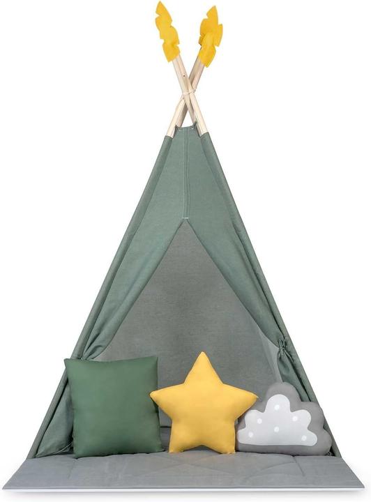 Produktbild Triton Tipi Zelt für Kinder mit Girlande, Kissen, grosser Matte und Stabilisator