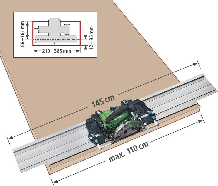 Produktbild wolfcraft 1 FKS 145 - Führungsschiene für HKS (145 cm)