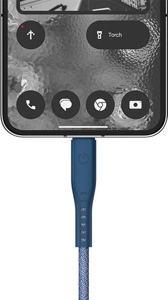 Actual product image Energea cable Flow USB-C - USB-C 1.5m niebieski/blue 240W 5A PD Fast Charge (1.50 m, USB 3.2 Gen 2x2, 240 W)