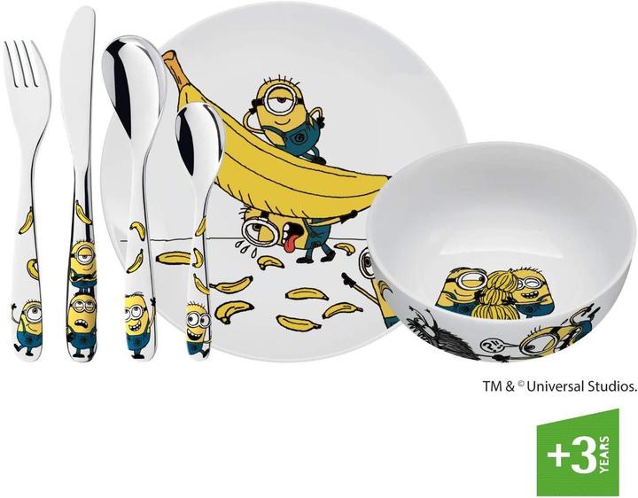 Produktbild WMF Kindergeschirr Kinderbesteck 6tlg Minions Edelstahl poliert spülmaschinengeeignet
