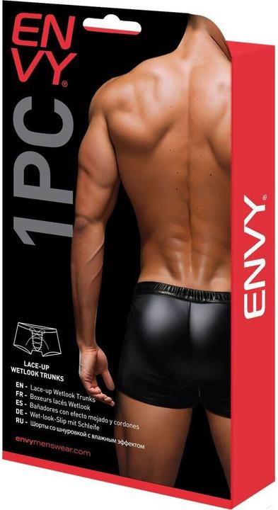 Produktbild Envy Xgen Lace-Up Wetlook Trunks-Black/Red-S/M Waist 28" - 32" (S, M)