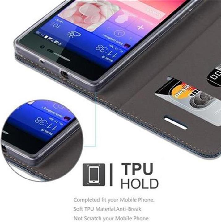 Actual product image Cadorabo Book Jeans Optics Cover (Huawei Ascend P7)