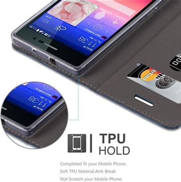 Actual product image Cadorabo Book Jeans Optics Cover (Huawei Ascend P7)