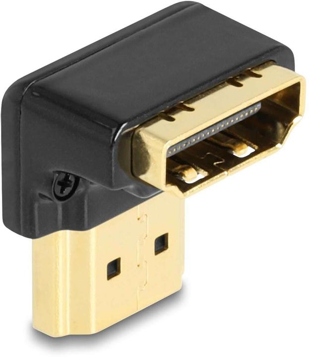 Produktbild Delock HDMI Adapter Stecker zu Buchse 90° unten gewinkelt 8K 60 Hz Metall (HDMI, 2.20 cm)