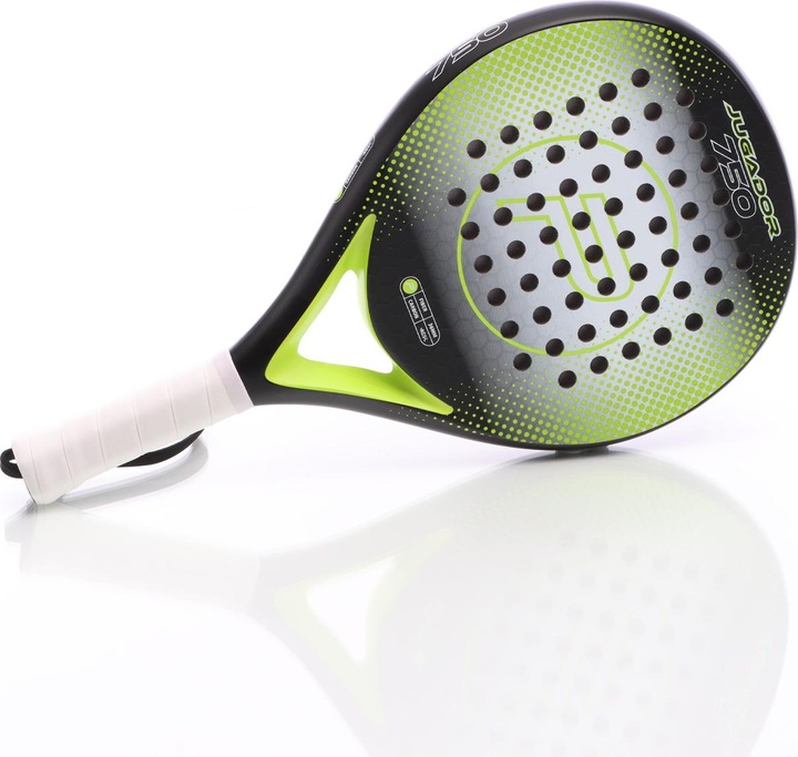 Luxtri Padel Schläger Jugador 750 Rund Weiss-Gelb 360g Fiberglas/EVA Tennis