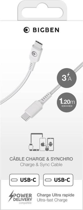 Image du produit Bigben CBLTISCC1M2RW Ladekabel (1.20 m, 60 W)