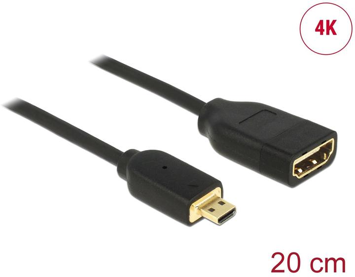 Immagine prodotto Delock micro HDMI (Typ D) — HDMI (Typ A) (0.20 m, HDMI)