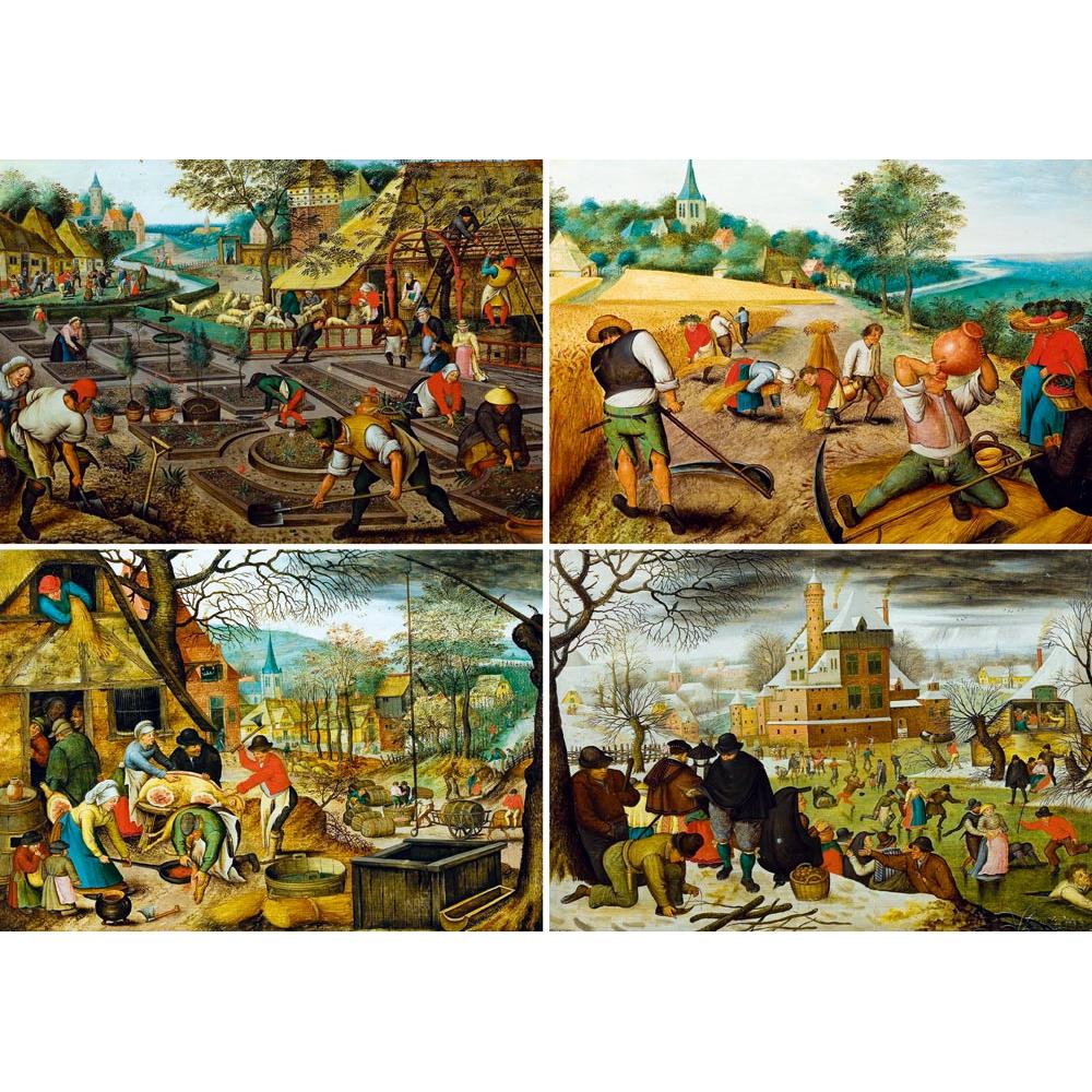 Thumbnail - Bluebird Puzzle 1000 pieces Pieter Brueghel the Younger - The Four Seasons (1000 Teile)