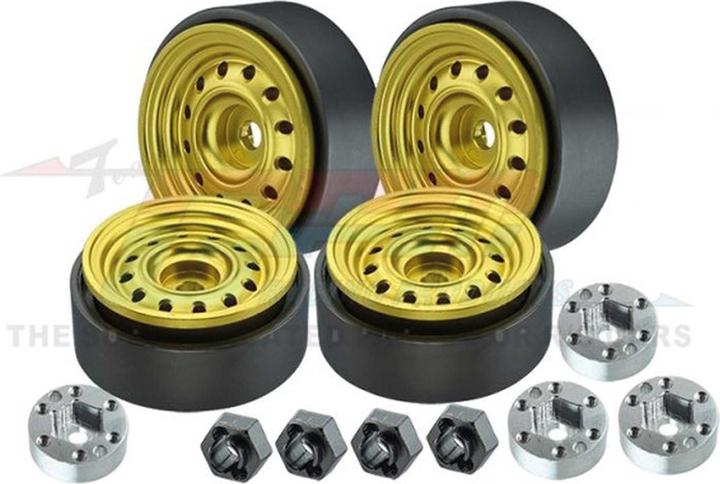 Actual product image GPM BEADLOCK RIM SET ALU 1.0 12HOLE (1 SET/4 PIECES) GOLD TRX-4M, SCX24