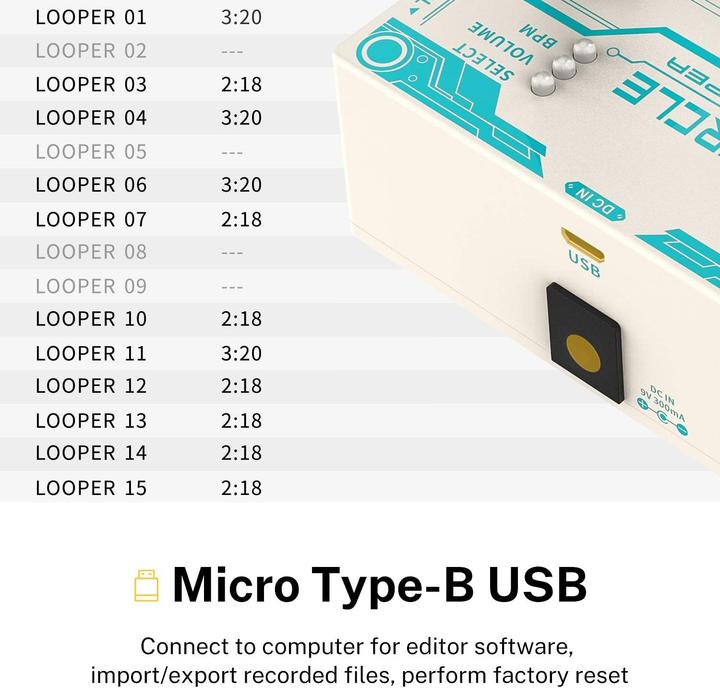 Actual product image Donner Circle Looper Pedal (Guitar)