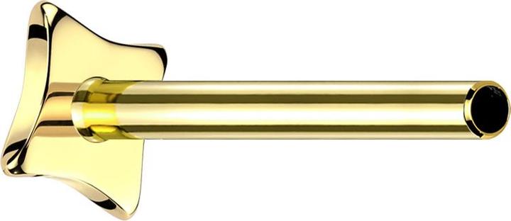 Produktbild Star Piercing Micro Threadless Labret-Stab Quadrat konkav vergoldet (Titan, ohne Messing)