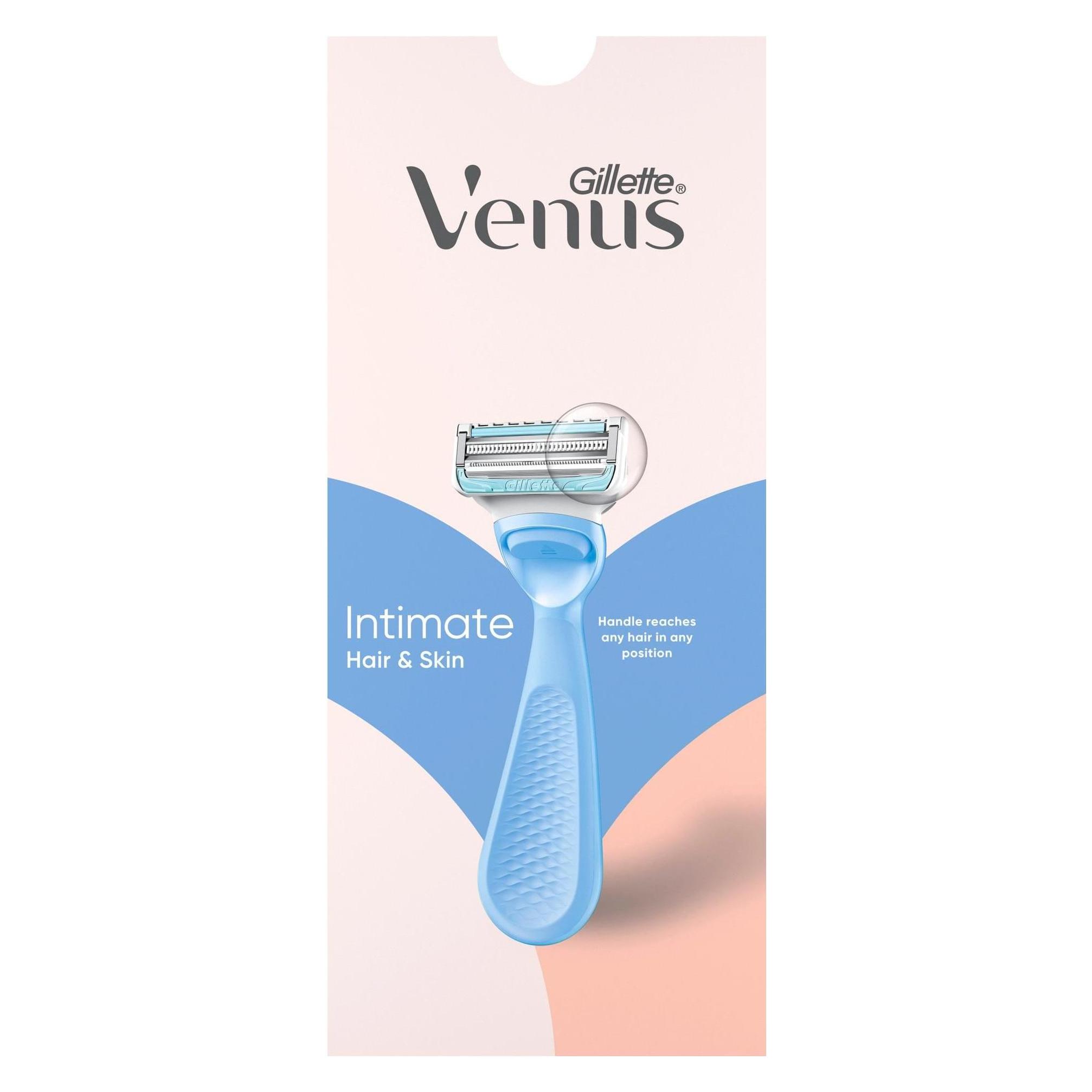 Gillette, Nat Scheermes, Venus Für Den Intimbereich Systemklingen 5er + Handstück Mehrwegrasierer Inkl. Ersatzklinge