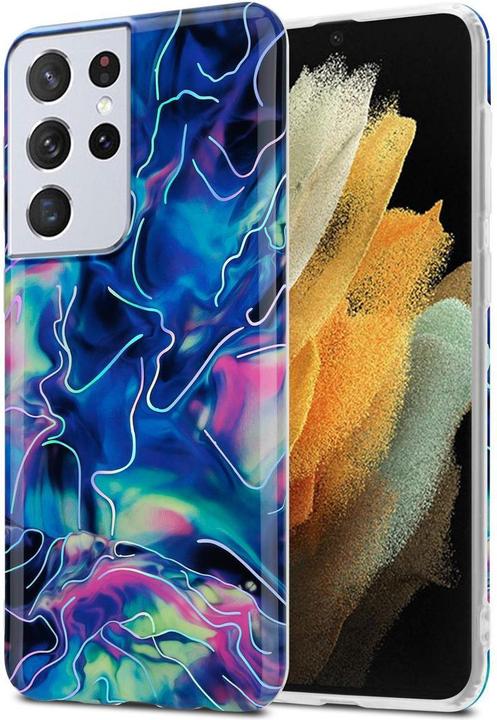 Image du produit Cadorabo Couverture IMD TPU Marbre coloré (Samsung Galaxy S21 Ultra)