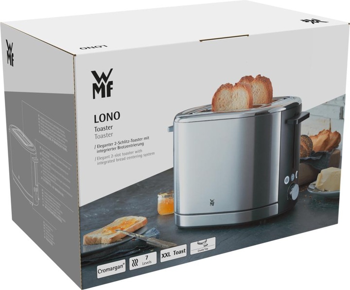 Produktbild WMF Lono Doppelschlitz-Toaster mit Brötchenaufsatz