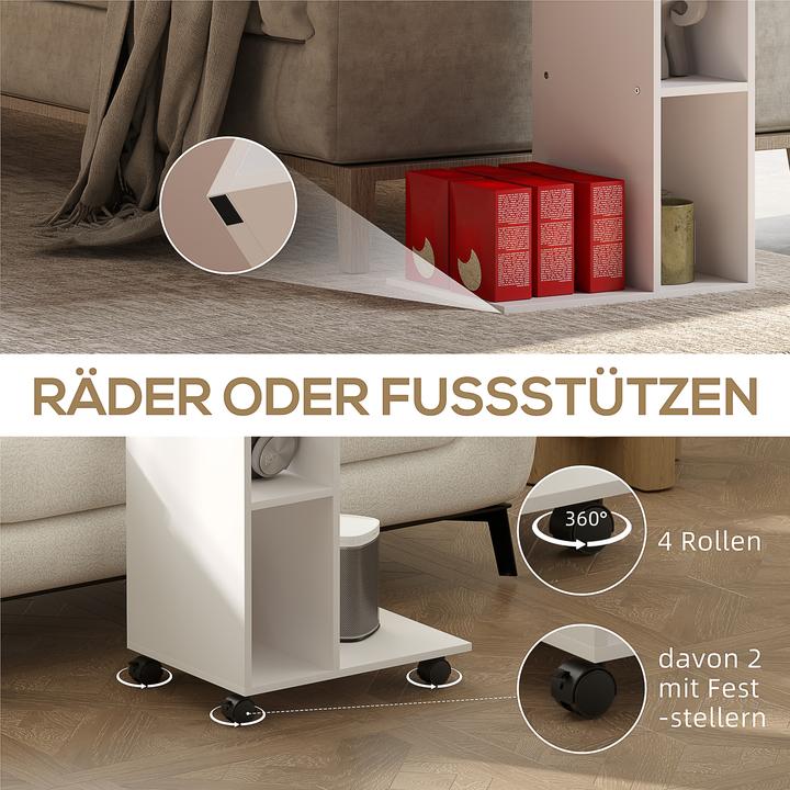 Image du produit Homcom Beistelltisch Spanplatte Weiss