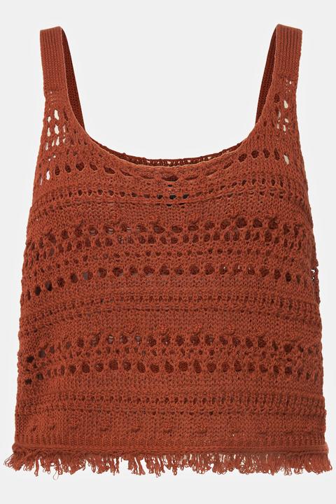 Actual product image Ulla Popken Cropped Crochet Tank (54)