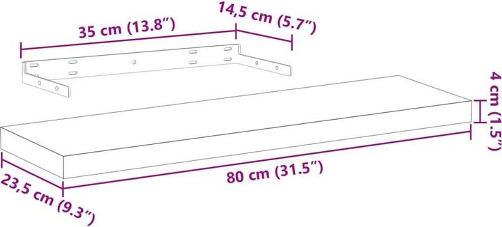 Actual product image vidaXL Schweberegal