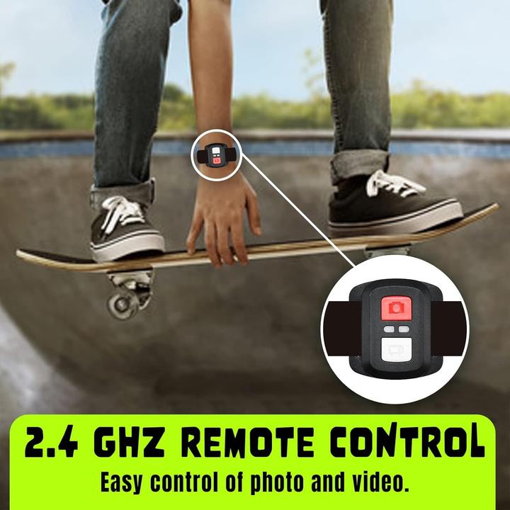 Image du produit Exprotrek Action Cam 4K Ultra HD Caméra étanche WiFi Télécommande grand angle (WiFi)