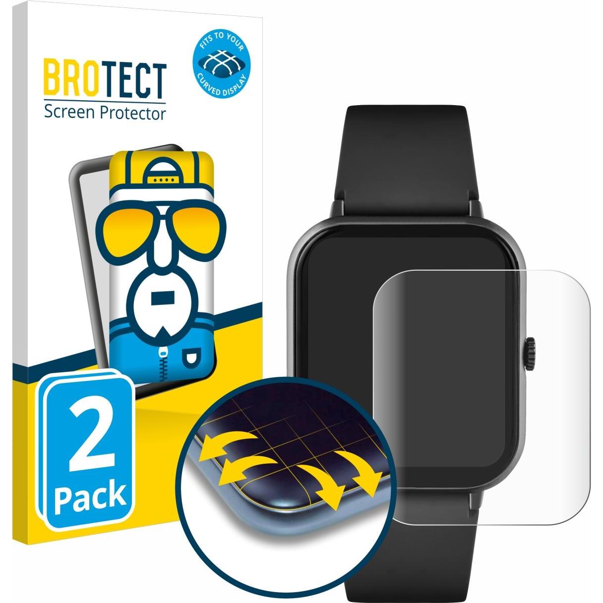 BROTECT Full-Cover Displayschutz, Smartwatch Schutzfolie, Transparent