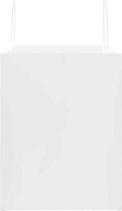 Produktbild vidaXL Kraftpapiertüten 50 Stk. mit Henkel Weiss 32x22x28 cm Papiertüte (Geschenktüte, 50 x)