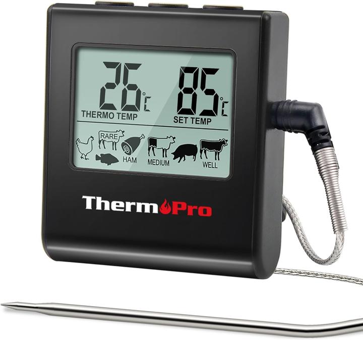 ThermoPro TP16 Fleischthermometer mit Timer für BBQ und Grill