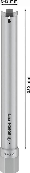 Produktbild Bosch Professional Zubehör PRO Core Cutter dry, 42 x 330 mm, 1 1/4 Zoll UNC (42 mm)
