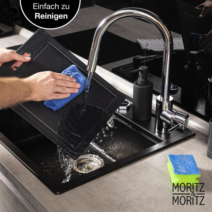 Image du produit Moritz & Moritz 4x planche en plastique aspect granit noir grande