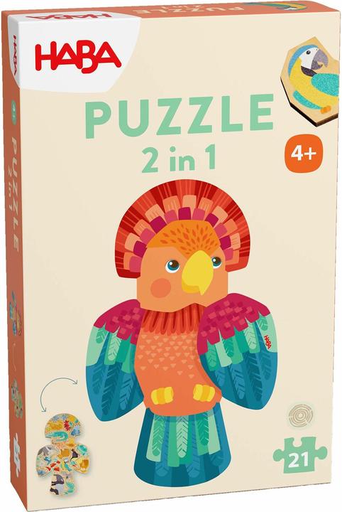 Produktbild Haba Puzzle 2in1 Papagei 21 Teile (21 Teile)