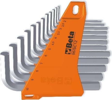 Actual product image BETA Set of 12 bent hexagon socket spanners
