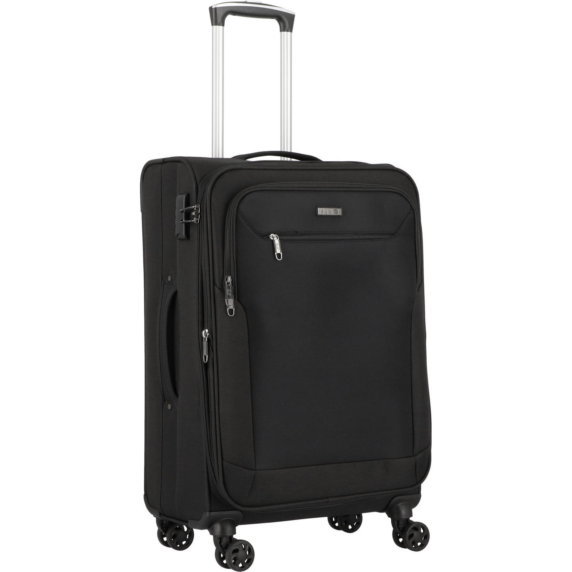 D&N, Koffer, Travel Line 6804 - 3-teiliges Koffer-Set, Schwarz, (196 l, XL (ab 115l))