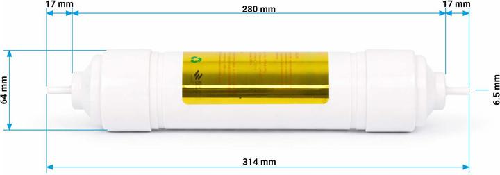 Actual product image Naturewater QF-UDF 10" quick fitting granular carbon filter water filter replacement